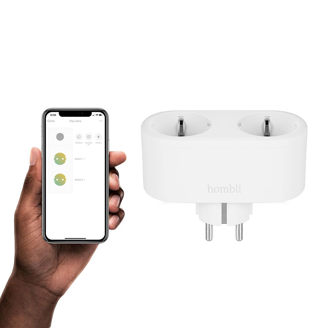 Hombli Smart Socket Duo - Smarte Steckdose - Weiß App