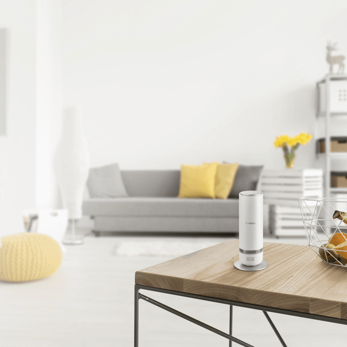 Bosch Smart Home 360° Innenkamera im Wohnzimmer