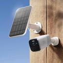 eufy 4G Cam - Smarte LTE-Sicherheitskamera_Lifestyle_an Wand montiert mit Solarpaneel