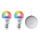 Google Nest Mini + Innr WLAN Lampe E27 Colour 2-pack