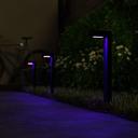 Hombli Smart Pathway Light Starter Kit - Smarter Wegeleuchten 3er-Pack_Lifestyle_3er blau beleuchteter Wegesrand
