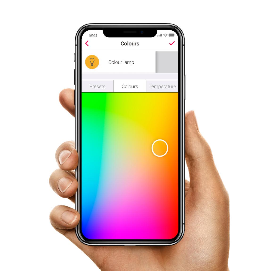 Innr Starter Set GU10 Color - 4 Lampen & Bridge Lichtfarbe in der App festlegen