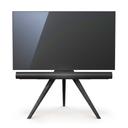 Spectral Art AX TV-Stand - Eiche schwarz mit Fernseher und Sonos Arc frontal