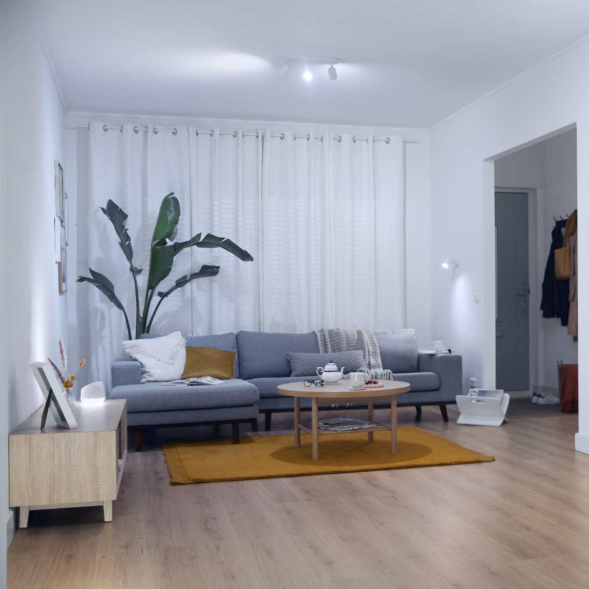WiZ IMAGEO Spots Deckenleuchte Tunable Farbig 3x 5W - weiß_Lifestyle_Wohnzimmer kaltweiß