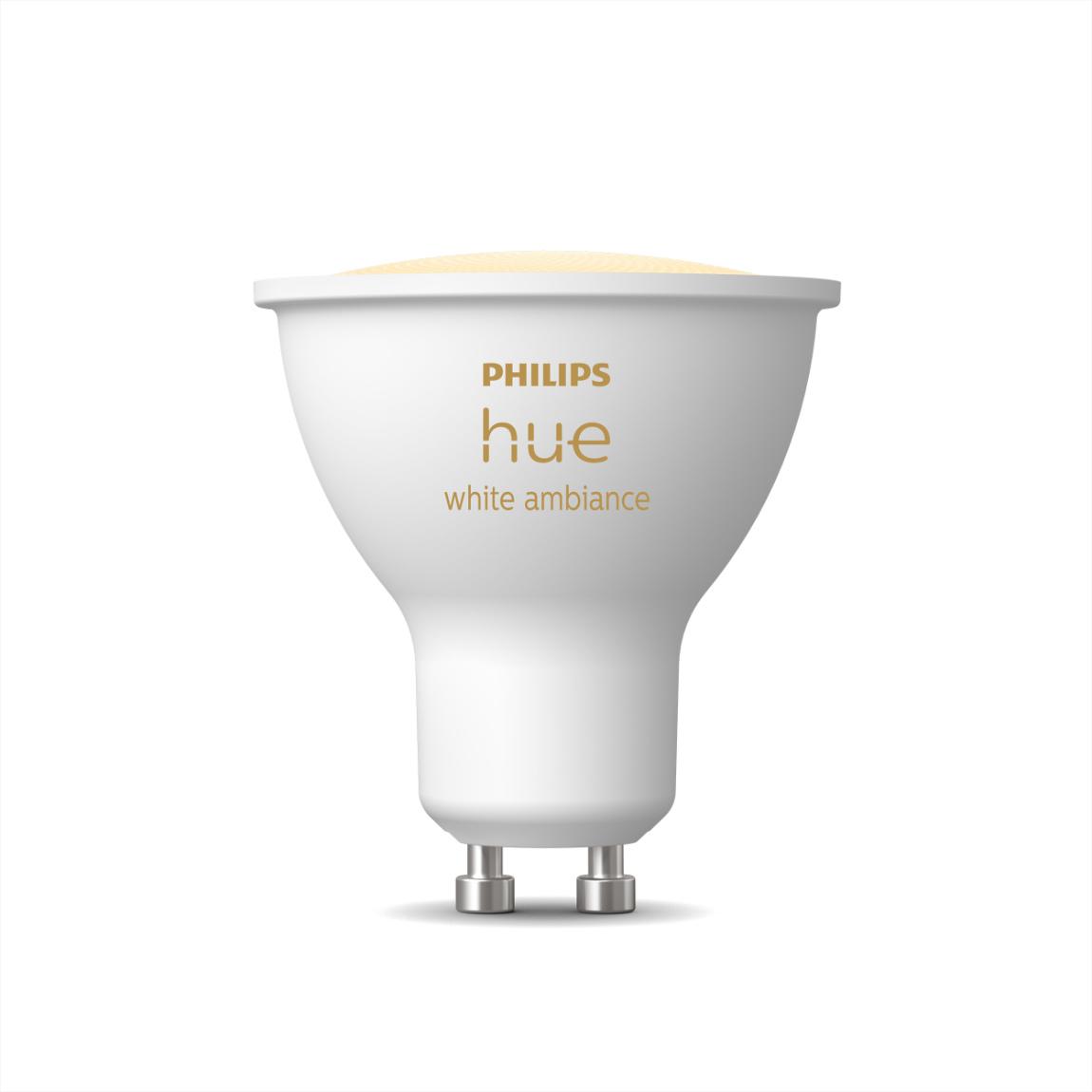 Philips Hue White Ambiance GU10 LED Lampe 400lm - 6er-Set + Bridge