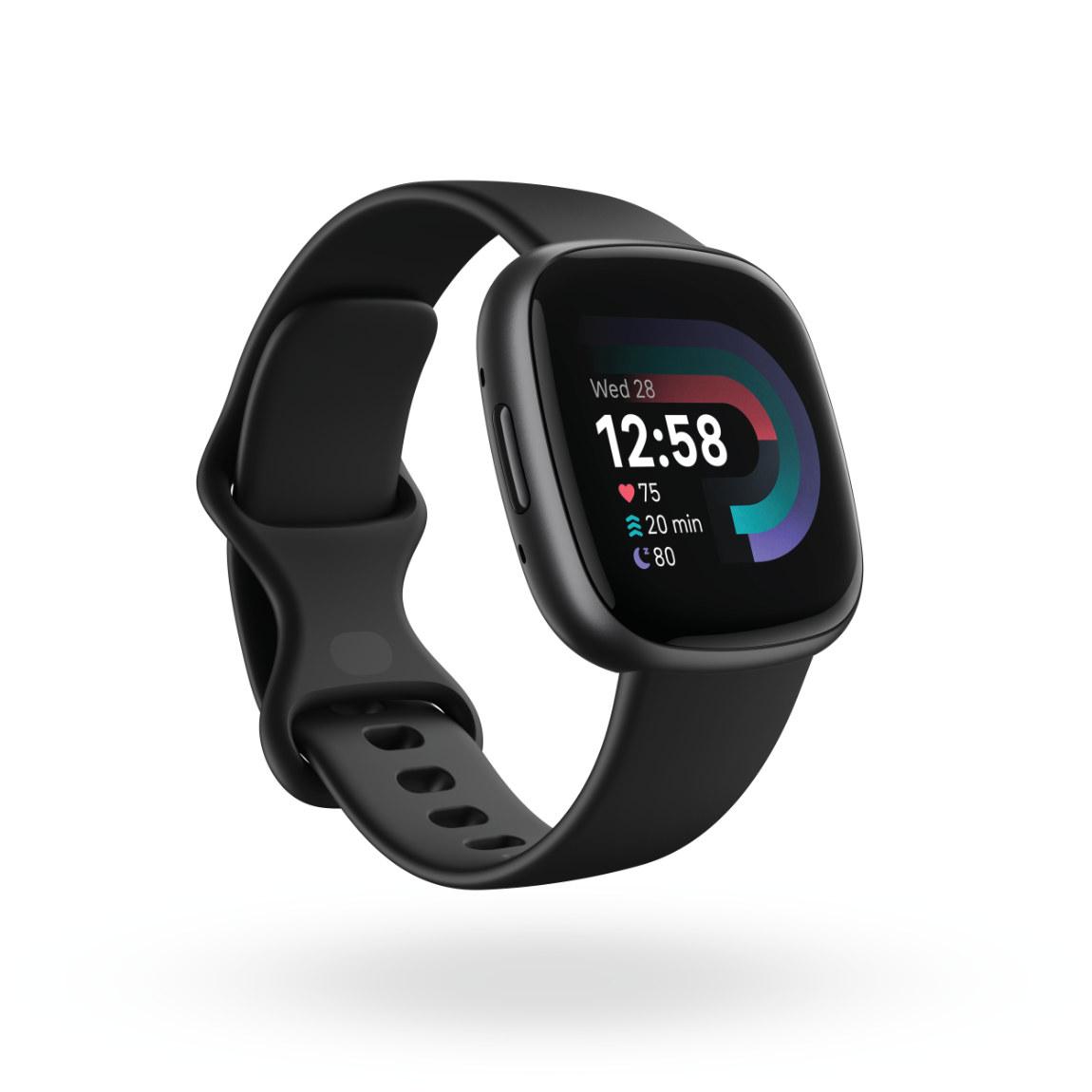 Fitbit Versa 4 - schwarz_schraeg