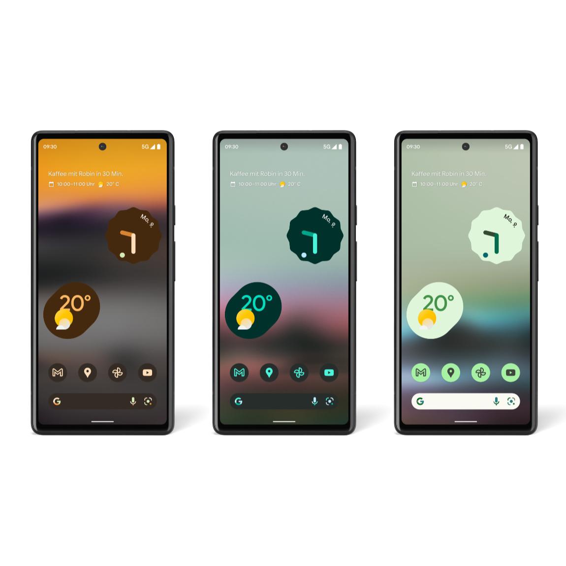 Google Pixel 6a Smartphone_Farbvarianten_frontal