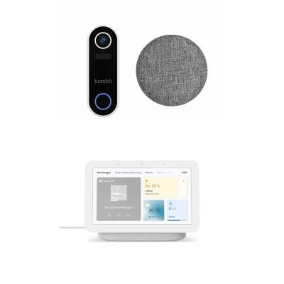 Hombli Smart Doorbell 2 inkl. Chime 2 + Google Nest Hub (2. Generation)