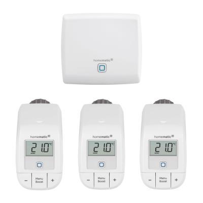 Homematic IP Starter Set Heizen mit 3 Heizkörperthermostaten Basic