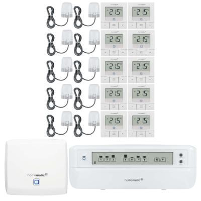 Homematic IP Fußbodenheizungs-Set Basic motorisch für 10 Räume