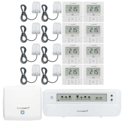 Homematic IP Fußbodenheizungs-Set Basic motorisch für 8 Räume