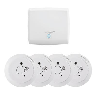 Homematic IP Starter Set Wohnung mit 4 Rauchwarnmeldern