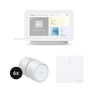 Viessmann Vitoconnect + ViCare Heizkörperthermostat 6er Set + Google Nest Hub