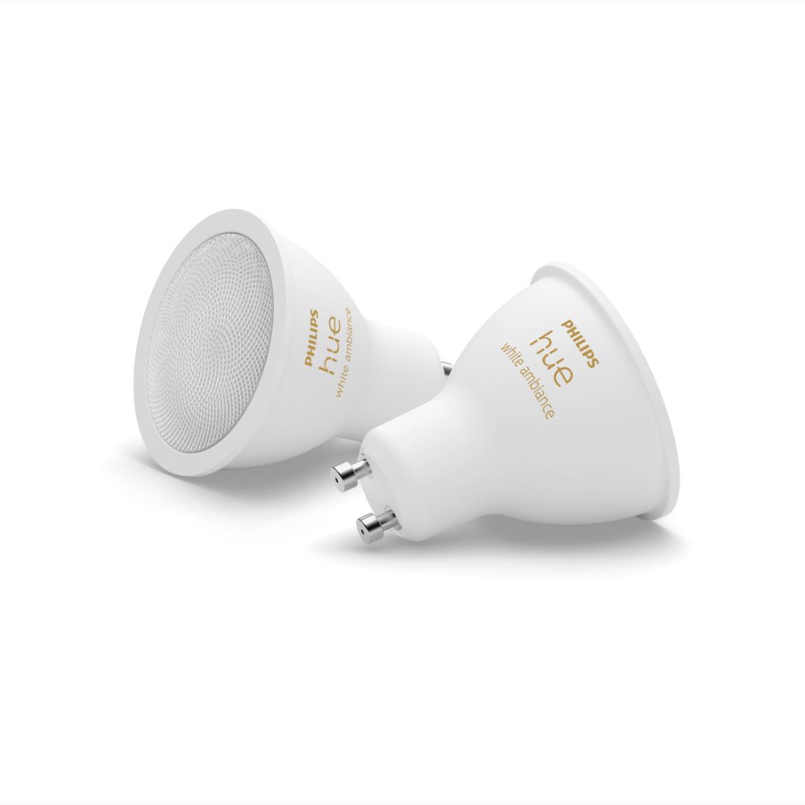 Philips Hue White Ambiance GU10 LED Lampe 400lm - 2er-Set