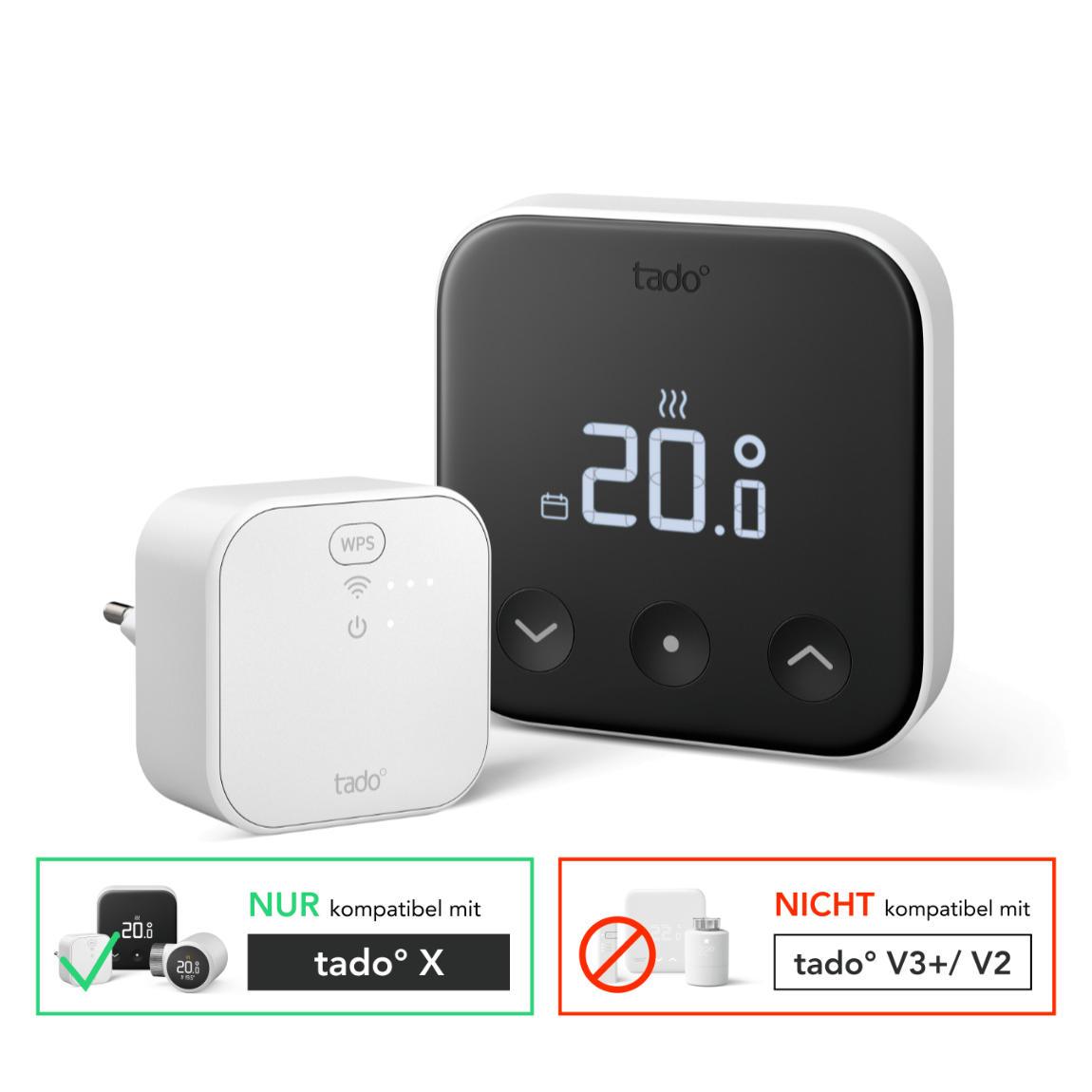 tado° Starter Kit mit Smartes Thermostat X - 6er-Set + Bridge