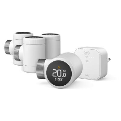 tado° Starter Kit Smartes Heizkörper-Thermostat X - 4er-Set + Bridge