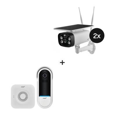 omajin Solar Camera 2er-Set + Wireless Video Doorbell