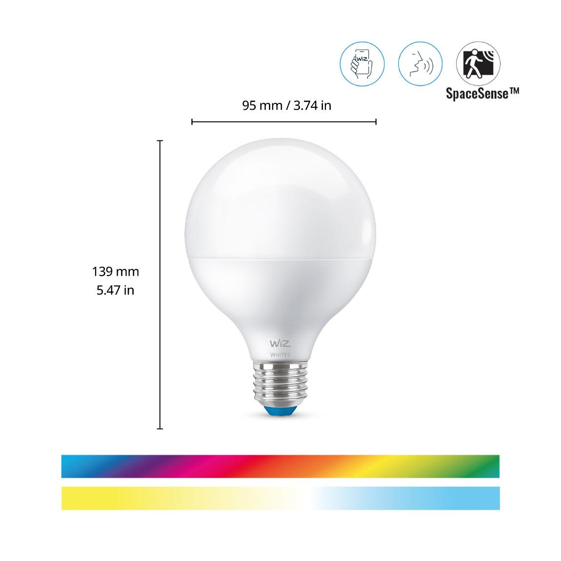 WiZ Globe Tunable White E27 75W matt - Smarte Globe-Lampe