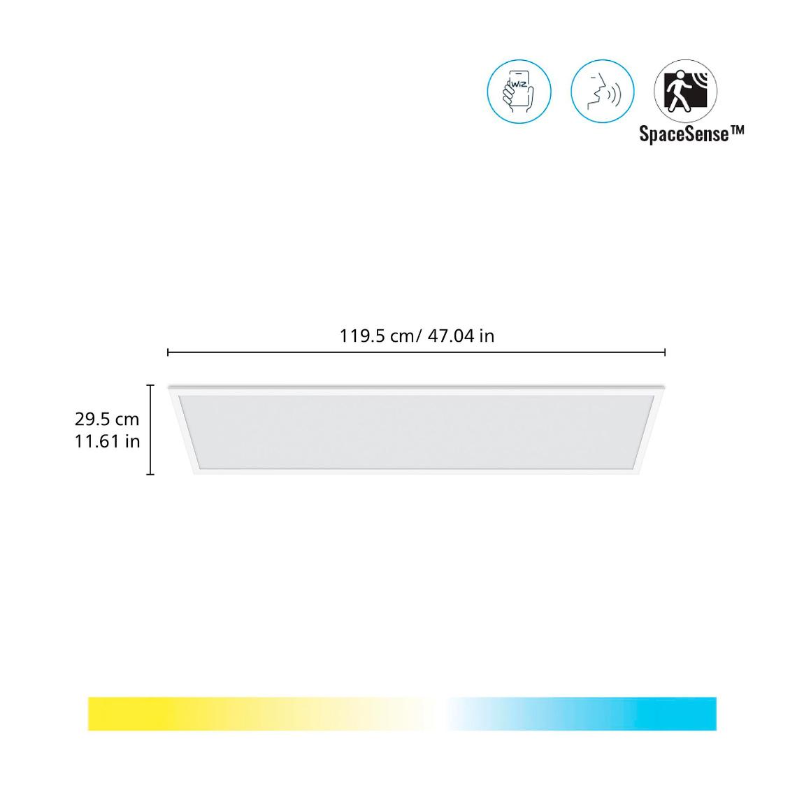 WiZ Panel Deckenleuchte Rechteckig Tunable White 3400lm - Weiß