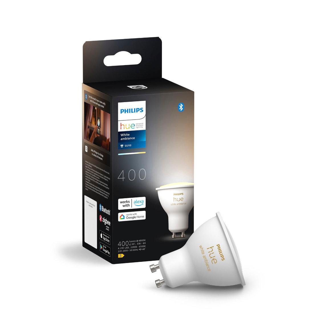 Philips Hue White Ambiance GU10 LED Lampe 400lm