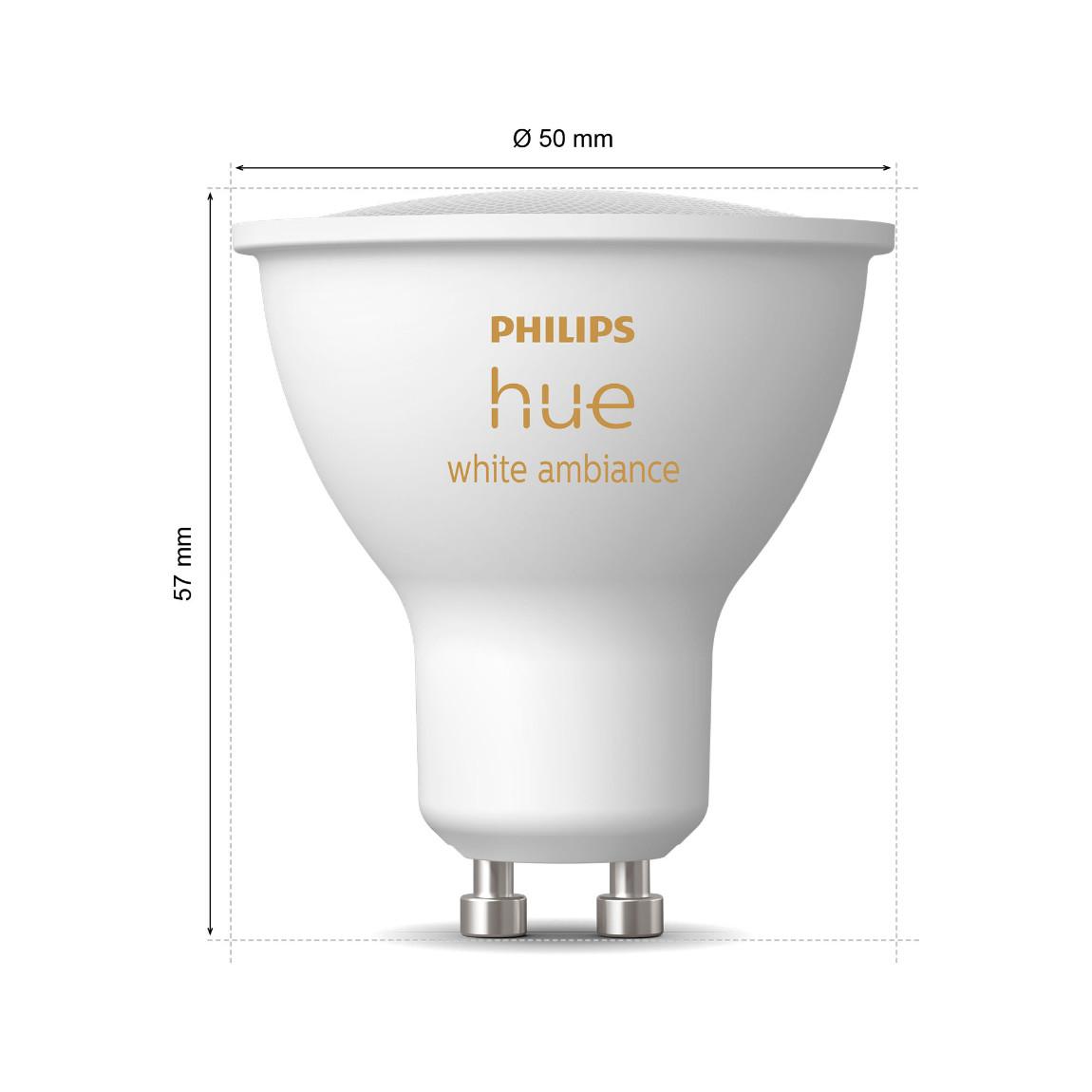 Philips Hue White Ambiance GU10 LED Lampe 400lm