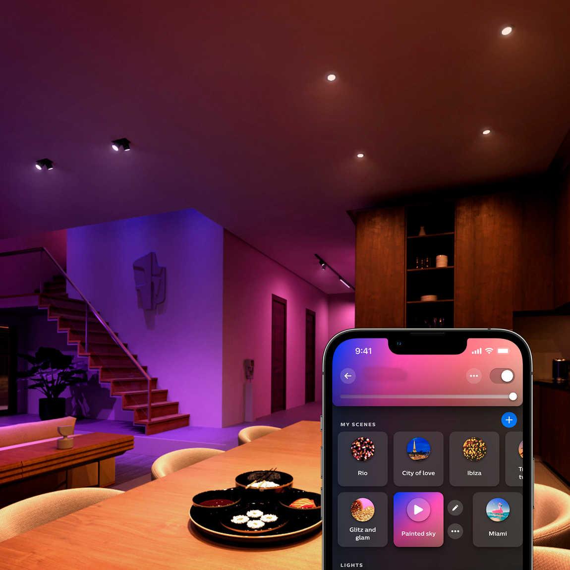 Philips Hue White & Color Ambiance GU10 LED Lampe 400lm