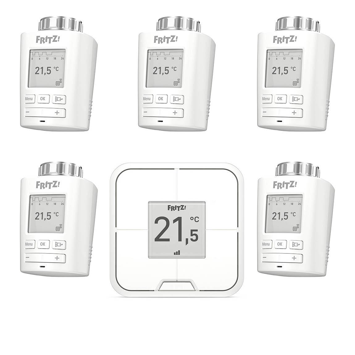 AVM FRITZ!DECT 301 5er-Pack + AVM FRITZ!DECT 440 Vierfach-Taster