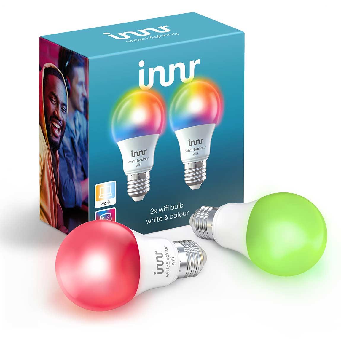 Innr WLAN Lampe E27 Colour 2er-Pack Verpackung