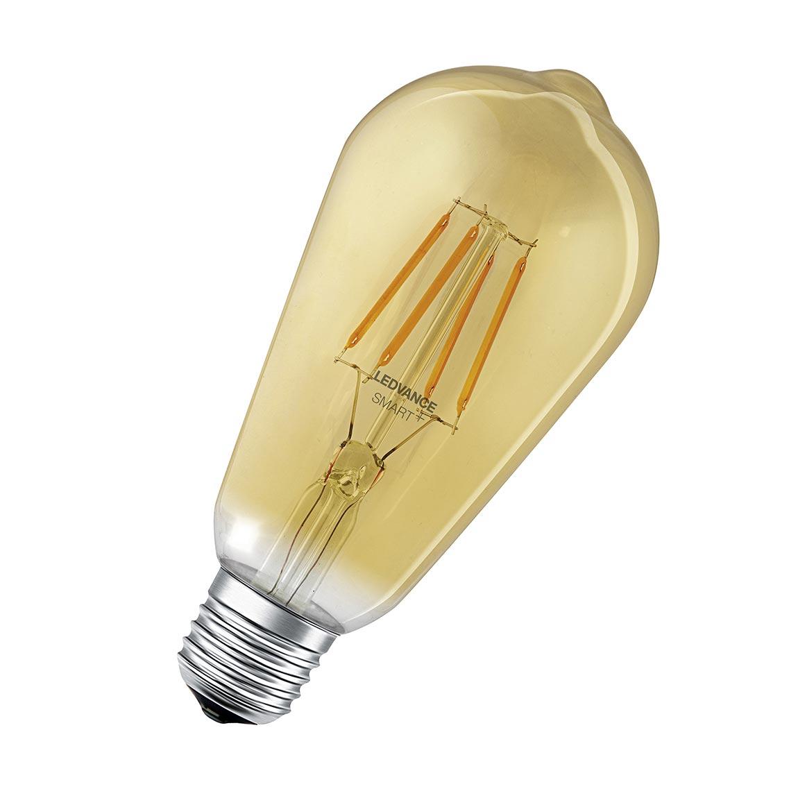 Ledvance SMART+ Bluetooth Filament Edison E27 DIM Amber-Gold Coating_sideways