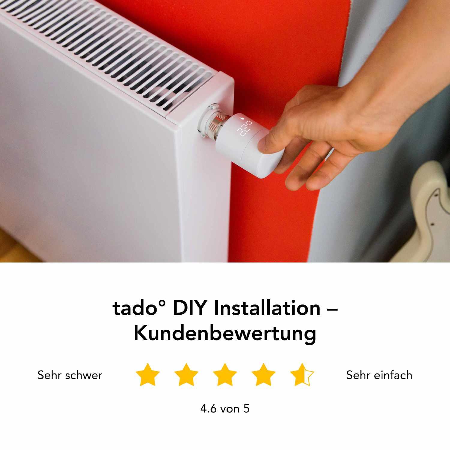 tado° Smartes Heizkörper-Thermostat Starter Kit V3+ 