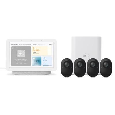 Arlo Ultra 2 Spotlight Kamera 4er Set + Google Nest Hub (2. Generation)