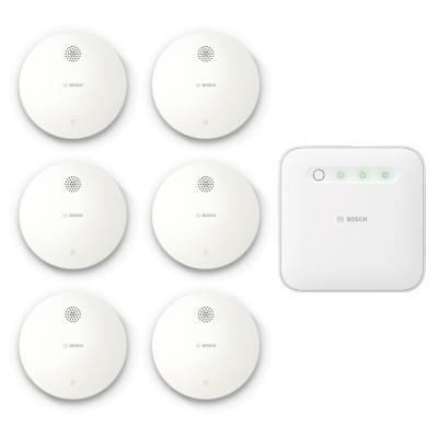 Bosch Smart Home - Starter Set Brandschutz mit 6 Rauchwarnmelder (Gen. 2)