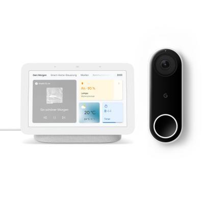 Google Nest Doorbell (Mit Kabel) + Google Nest Hub (2. Generation) 