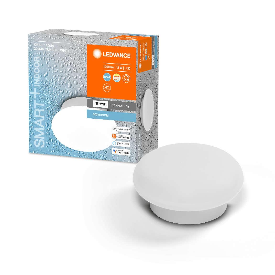 Ledvance SMART+ Orbis Aqua Round Bad-Deckenleuchte 280 mm Warm- und Kaltweiß_Lampe mit Verpackung