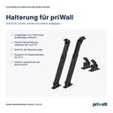 priwatt priWall - Balkonkraftwerk mit Wandhalterung (1x 440W) - Schwarz_halterungen