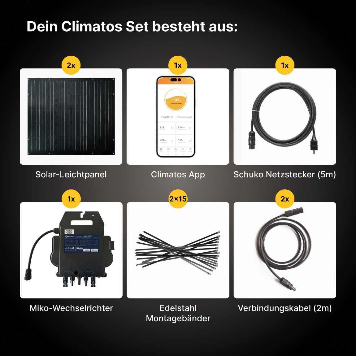 Climatos Smart 300W - Flexibles Balkonkraftwerk (2x 150W)