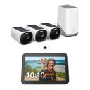 eufyCam 3 Starter-Set 3+1 - 3er-Kameraset mit HomeBase 3 + Amazon Echo Show 8 (3. Gen)