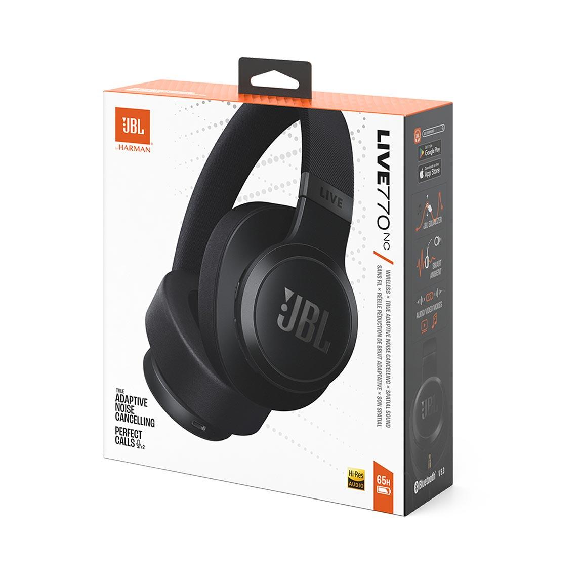 JBL Live 770NC - Kabelloser Over-Ear-Kopfhörer mit True Adaptive Noise Cancelling - Schwarz_verpackung