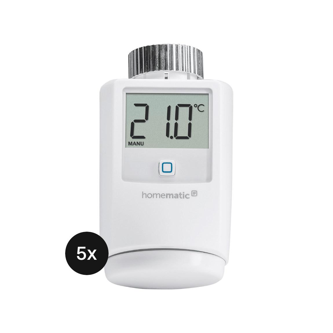 Homematic IP Heizkörperthermostat - 5er-Set