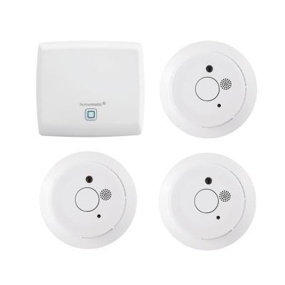 Homematic IP Starter Set Wohnung mit 3 Rauchwarnmeldern