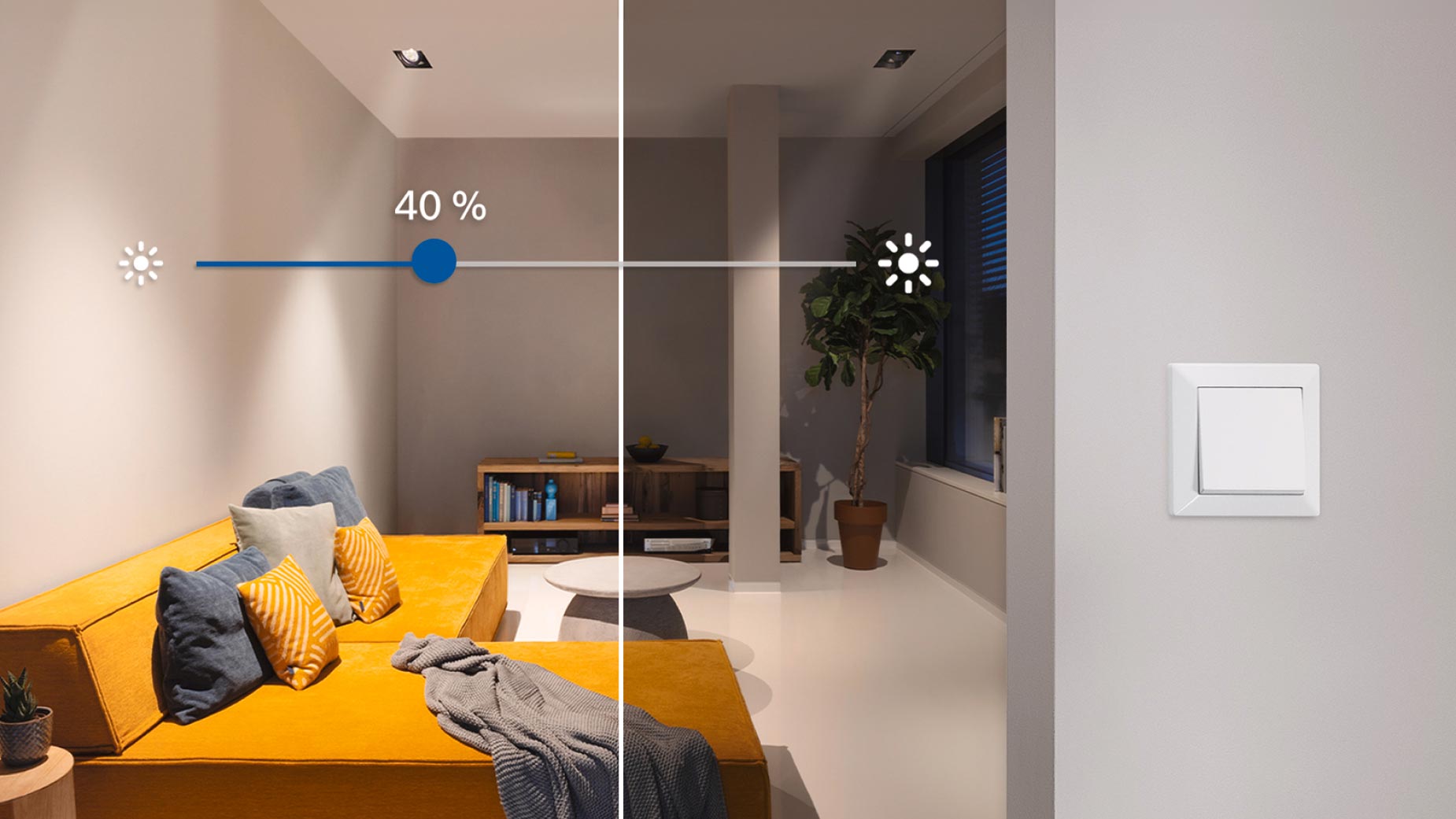 Bosch Smart Home Universalschalter wird an Wand platziert