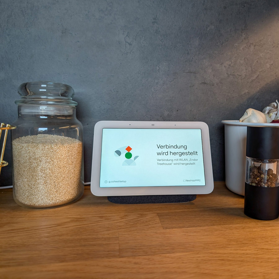 Google Nest Hub (Thread Border Router) wird mit Google Home eingerichtet