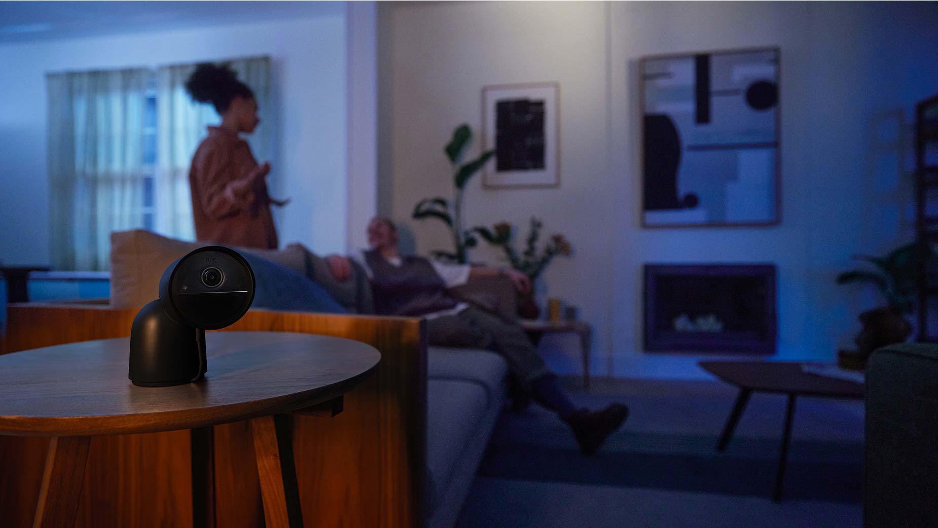 Philips Hue Secure Kamera im Wohnzimmer