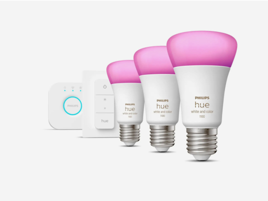 Philips Hue White & Color Ambiance E27 1100lm 3er Starter-Set + Bewegungsmelder