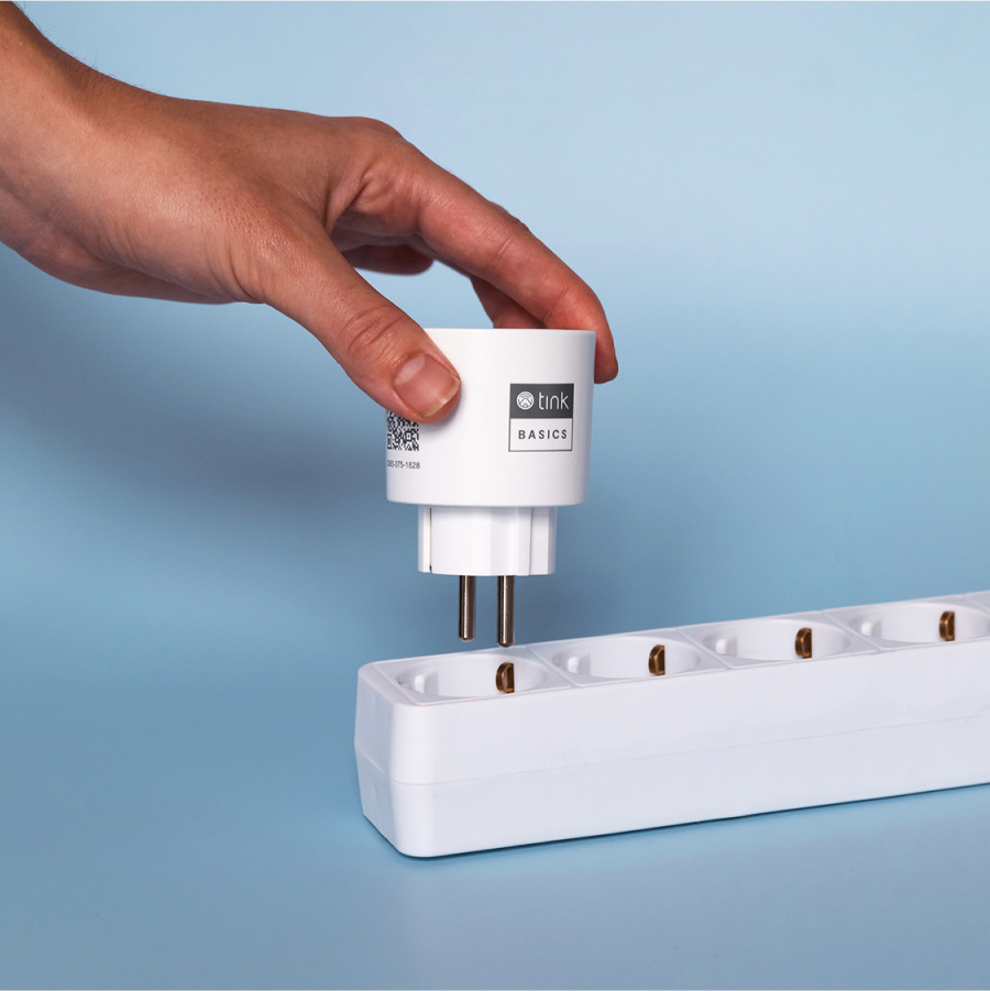 lifestyle or product focus image of tink Basics Smart Plug