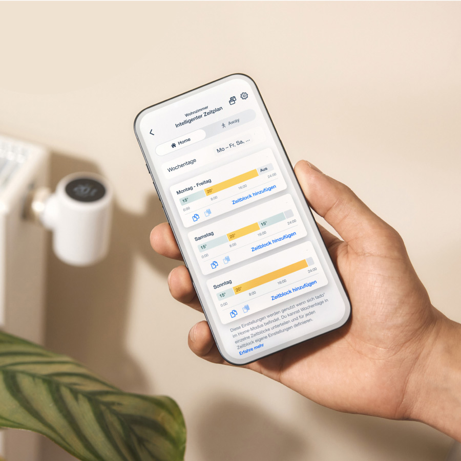 tado° Smartphone-App für smarte Heizungen